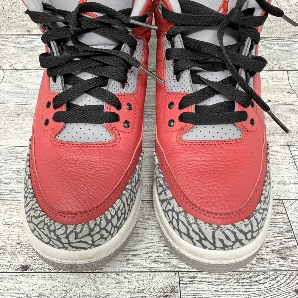 Air Jordan 3 Retro SE GS 'Unite' Fire Red Cement CQ0488-600 Size 7Y/8.5 Womans